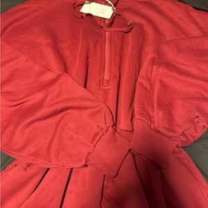 Popflex Red/Crimson Game Day hoodie dress in size L/XL